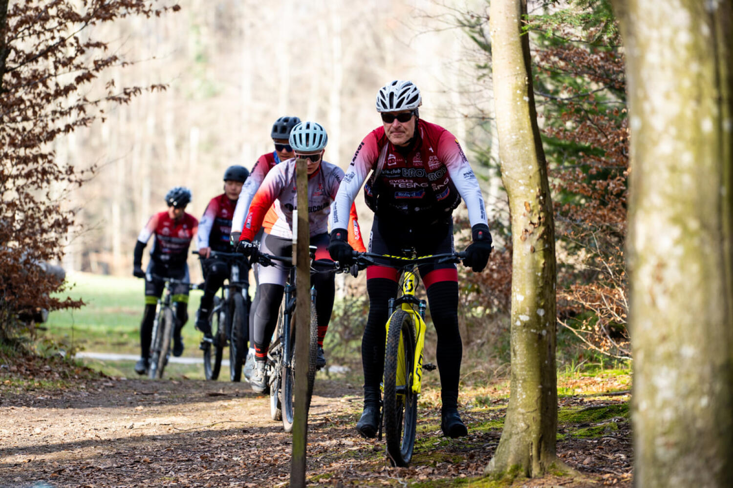 Parcours VTT avec obstacles